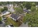 Aerial view showcases the house's setting among other homes at 225 York Ave, Kannapolis, NC 28083