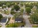 Aerial view shows the house's location in a quiet neighborhood at 225 York Ave, Kannapolis, NC 28083