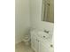 Small bathroom with toilet, vanity, and shower at 3710 Burntwood Ct, Charlotte, NC 28227