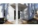 Small back patio with sliding glass door and exterior door access at 2707 Crescent Ln, Gastonia, NC 28052