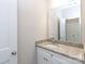 Bathroom with granite countertop and white vanity at 2707 Crescent Ln, Gastonia, NC 28052
