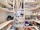 Well-organized pantry with ample shelving for storage at 102 Guardian Gate Dr, Mooresville, NC 28115