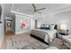 Spacious bedroom with a neutral color palette and plush carpet at 3645 Pelham Ln, Charlotte, NC 28211