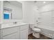 Bathroom with single vanity, tub, and shower at 731 Olde England Dr, Lincolnton, NC 28092