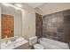 Bathroom with single vanity and shower/tub combo at 162 Hoover Rd, Troutman, NC 28166