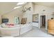 Spacious living room featuring vaulted ceiling, skylights and a kitchenette at 5300 Green Rea Rd, Charlotte, NC 28226