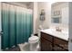 Cozy bathroom with a shower and a decorative mirror on the wall at 4280 Stream Dale Cir, Concord, NC 28027