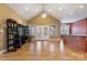 Open living area with hardwood floors and view of kitchen at 5441 Suttlemyre Ln, Hickory, NC 28601