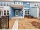 Covered patio with a small fenced yard and concrete steps at 10507 Boudreaux St, Huntersville, NC 28078