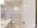 Clean bathroom with a bathtub, double vanity, and tile floor at 1809 Augustine St, Monroe, NC 28112