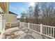 Deck with white railing overlooking wooded area at 3015 Duclair Ln, Fort Mill, SC 29707