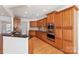 Kitchen with stainless steel appliances and wood cabinets at 3015 Duclair Ln, Fort Mill, SC 29707