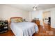 Bedroom with hardwood floors and built-in desk at 515 S Academy St, Lincolnton, NC 28092