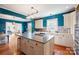 Open concept kitchen with an island and ample counter space at 515 S Academy St, Lincolnton, NC 28092