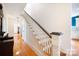 Classic wooden staircase with simple design at 515 S Academy St, Lincolnton, NC 28092
