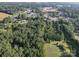 Aerial lot view showing a large, wooded area near a residential neighborhood at 1116 Medlin Rd, Monroe, NC 28112