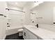 Contemporary bathroom with sleek fixtures, a white vanity, and a shower-tub combination at 437 Nathaniel Way # Brx0034, Charlotte, NC 28213