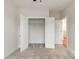 Bedroom features walk-in closet, with open closet doors that reveal wire shelving for extra storage at 428 Nathaniel Way # Brx0044, Charlotte, NC 28213