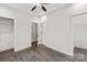 Bedroom with neutral walls, a ceiling fan, and access to closets at 432 Nathaniel Way # Brx0043, Charlotte, NC 28213