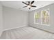 This bedroom boasts natural light and a ceiling fan at 436 Nathaniel Way # Brx0042, Charlotte, NC 28213