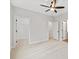 Spacious bedroom with plush carpeting, ceiling fan, and adjacent closet and bathroom at 436 Nathaniel Way # Brx0042, Charlotte, NC 28213