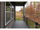 A deck with views of a treed backyard at 440 Nathaniel Way # Brx0041, Charlotte, NC 28213