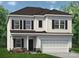 Two story house with dark roof and attached garage at 608 Lispenard Ct, Mount Holly, NC 28120
