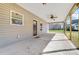A covered back porch features concrete flooring and exposed beam posts at 751 White Jenkins Rd, Bessemer City, NC 28016