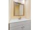 Modern bathroom vanity with a sleek white countertop, stylish mirror, and contemporary fixtures at 751 White Jenkins Rd, Bessemer City, NC 28016