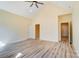 Inviting bedroom with high ceilings, modern flooring, and multiple doorways, creating a versatile living space at 751 White Jenkins Rd, Bessemer City, NC 28016