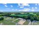 Aerial view of a neighborhood with several homes and green space at 2610 Henry Baucom Rd, Monroe, NC 28110