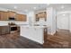 Kitchen featuring a center island, stainless steel appliances, and hardwood flooring at 1051 Bull Dog Ln, Wingate, NC 28174