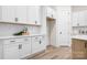 White shaker cabinets and white quartz countertops at 328 Shinnville Rd, Mooresville, NC 28115