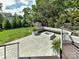 Outdoor patio featuring a gas fire pit and built-in benches at 2110 E 5Th St, Charlotte, NC 28204