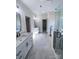 Spa-like bathroom with double vanities, marble floors, and a large shower at 409 19Th Avenue Nw Cir # 12, Hickory, NC 28601