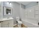 Bright bathroom features a tub-shower combo and a vanity with storage at 337 Friendship Dr, Rock Hill, SC 29730