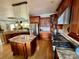 Gourmet kitchen with stainless steel appliances, granite countertops, and custom cabinetry at 152 Bridge Pointe Ln, Hickory, NC 28601