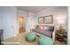 Inviting bedroom featuring a daybed, two ottomans, soft decor, and carpeted floors at 133 Sari St, Troutman, NC 28166