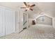 Spacious attic with carpet, storage and natural light at 102 Sleaford Ct, Dallas, NC 28034