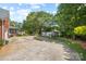Backyard features a patio and an American Flag at 102 Sleaford Ct, Dallas, NC 28034