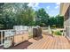 Stainless steel outdoor grill area on wood patio at 102 Sleaford Ct, Dallas, NC 28034