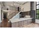 Contemporary kitchen featuring a spacious island and sleek cabinetry at 715 N Graham St # 201, Charlotte, NC 28202