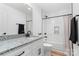 Modern bathroom with white shaker cabinets and granite countertop at 3001 Sparrow Springs Rd, Gastonia, NC 28052