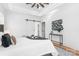 Bright bedroom with sliding barn door and wood floors at 3001 Sparrow Springs Rd, Gastonia, NC 28052