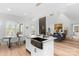Modern kitchen with island, stainless steel appliances and open concept floor plan at 3001 Sparrow Springs Rd, Gastonia, NC 28052