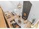 Open living area with a modern fireplace and high ceilings at 3001 Sparrow Springs Rd, Gastonia, NC 28052