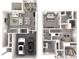 Detailed floor plan showcasing the layout of the two-story home, including bedrooms, living areas, and garage at 203 Alden Ct, Shelby, NC 28152
