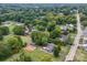 Wide aerial shot showcasing a peaceful neighborhood with tree-lined streets at 2626 S Main St, Concord, NC 28027