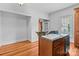 Kitchen area featuring custom cabinets and updated sink at 405 7Th St, Spencer, NC 28159