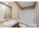 Bathroom with sink, toilet and white tub at 1128 Bethesda Rd, Statesville, NC 28677